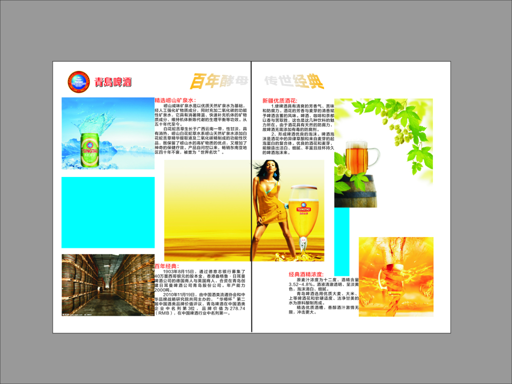 青島啤酒畫冊(cè) 八頁之間，品味百年醇香